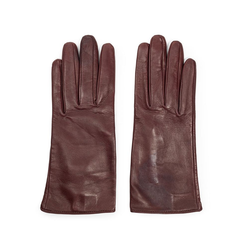 Burgundy Leather Glove-Dolce & Gabbana-LabelTerrace.com