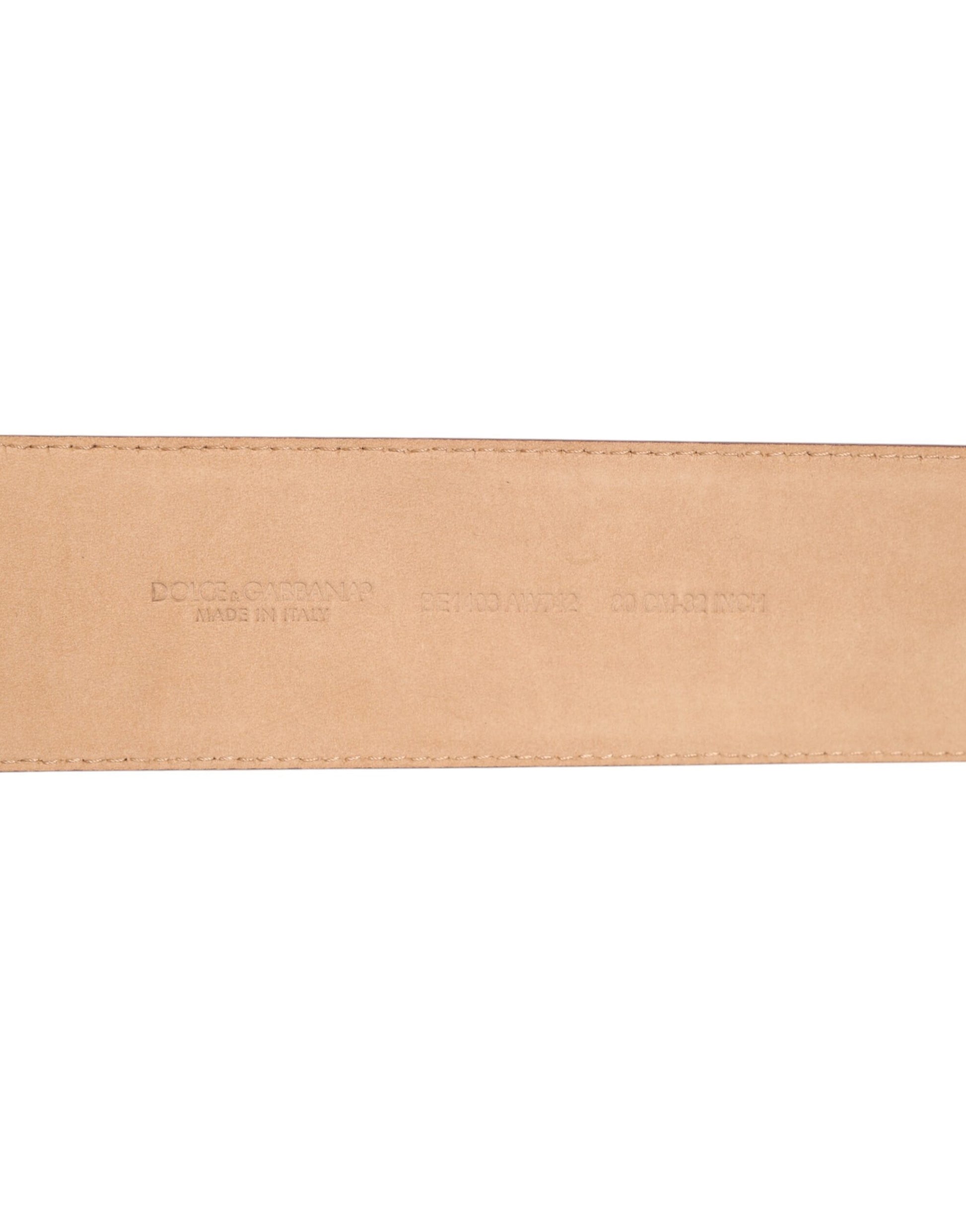 Burgundy Leather Gold Metal Buckle Women Belt-Dolce & Gabbana-LabelTerrace.com