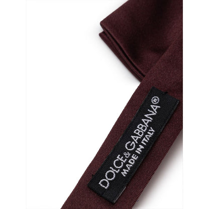 Burgundy Silk Bowty-Dolce & Gabbana-LabelTerrace.com