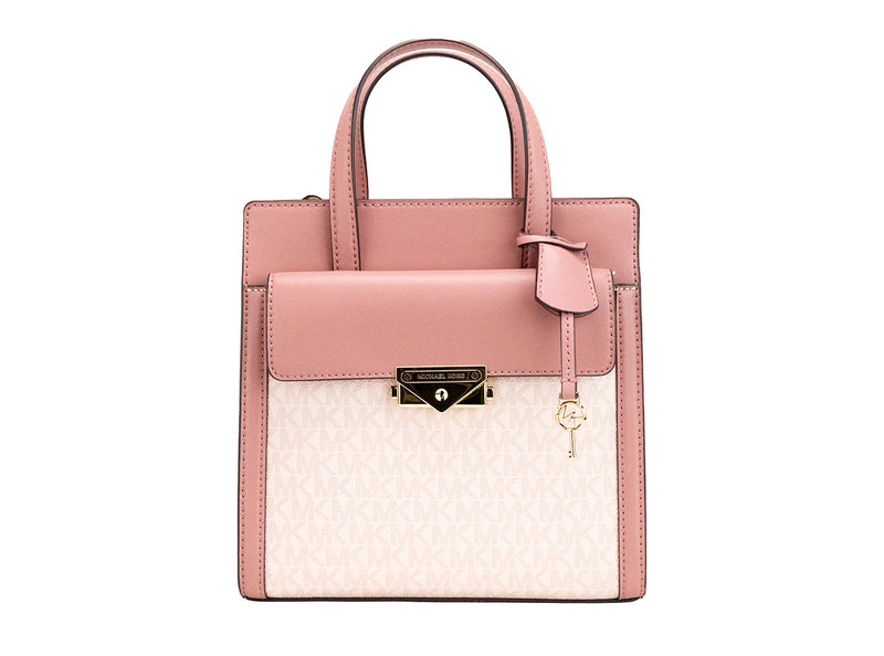 Cece Small Pink PVC North South Flap Tote Crossbody Bag Purse-Michael Kors-LabelTerrace.com