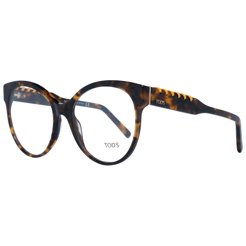 Chic Brown Round Full-Rim Women's Glasses-Tod's-LabelTerrace.com