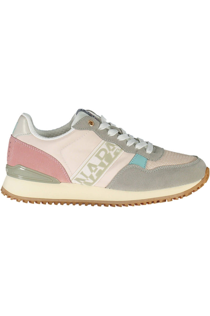Chic Pink Laced Sneakers with Logo Detail-Napapijri-LabelTerrace.com