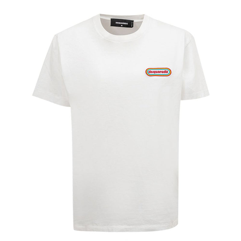 Chic White Cotton Staple Tee-Dsquared²-LabelTerrace.com