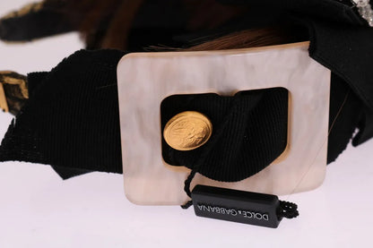 Clear Crystal Brown Hair Headband-Dolce & Gabbana-LabelTerrace.com