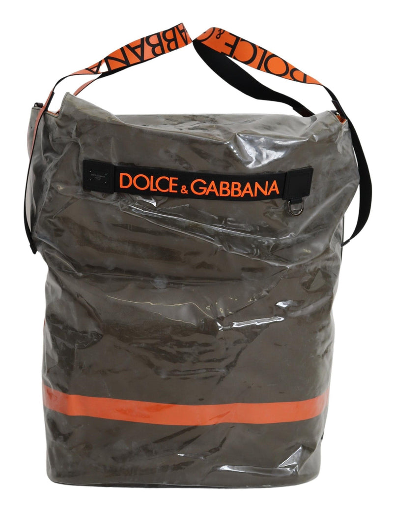 Cotton Men Large Fabric Green Shopping Tote Bag-Dolce & Gabbana-LabelTerrace.com