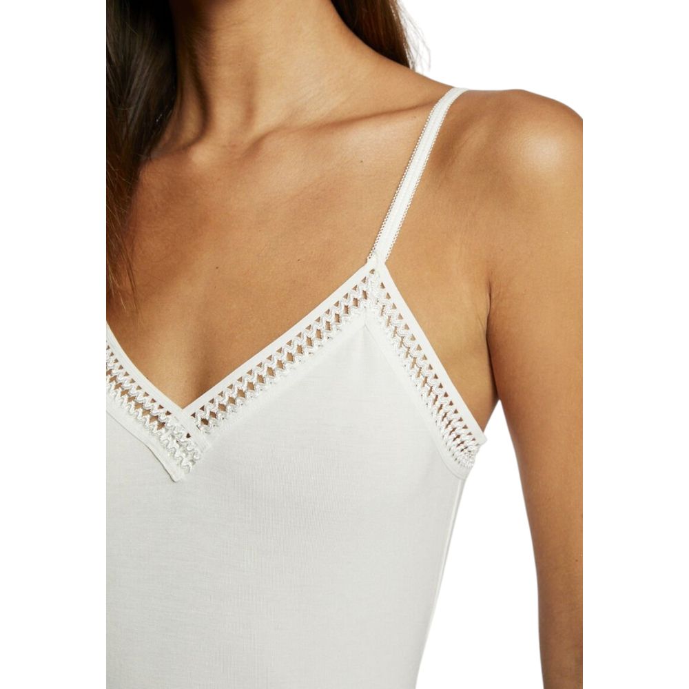 Cream Viscose Tank Top