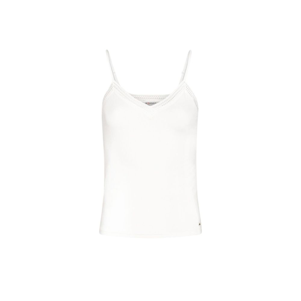 Cream Viscose Tank Top