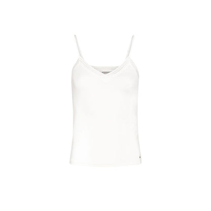Cream Viscose Tank Top