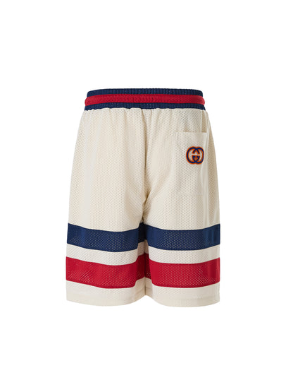 Cream polyester Logo Shorts-Gucci-LabelTerrace.com