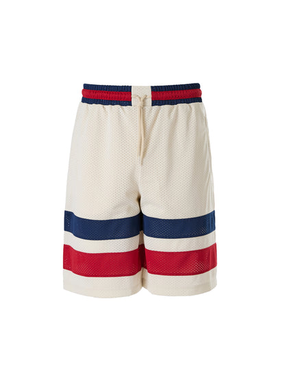 Cream polyester Logo Shorts-Gucci-LabelTerrace.com