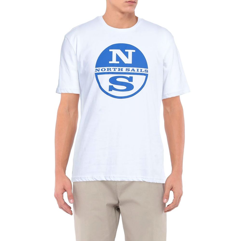 Crisp White Logo Cotton T-Shirt-North Sails-LabelTerrace.com