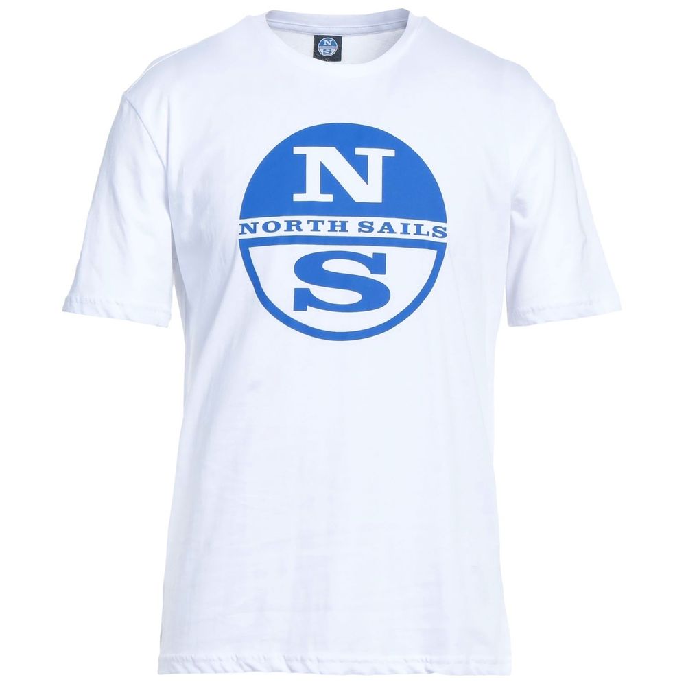 Crisp White Logo Cotton T-Shirt-North Sails-LabelTerrace.com