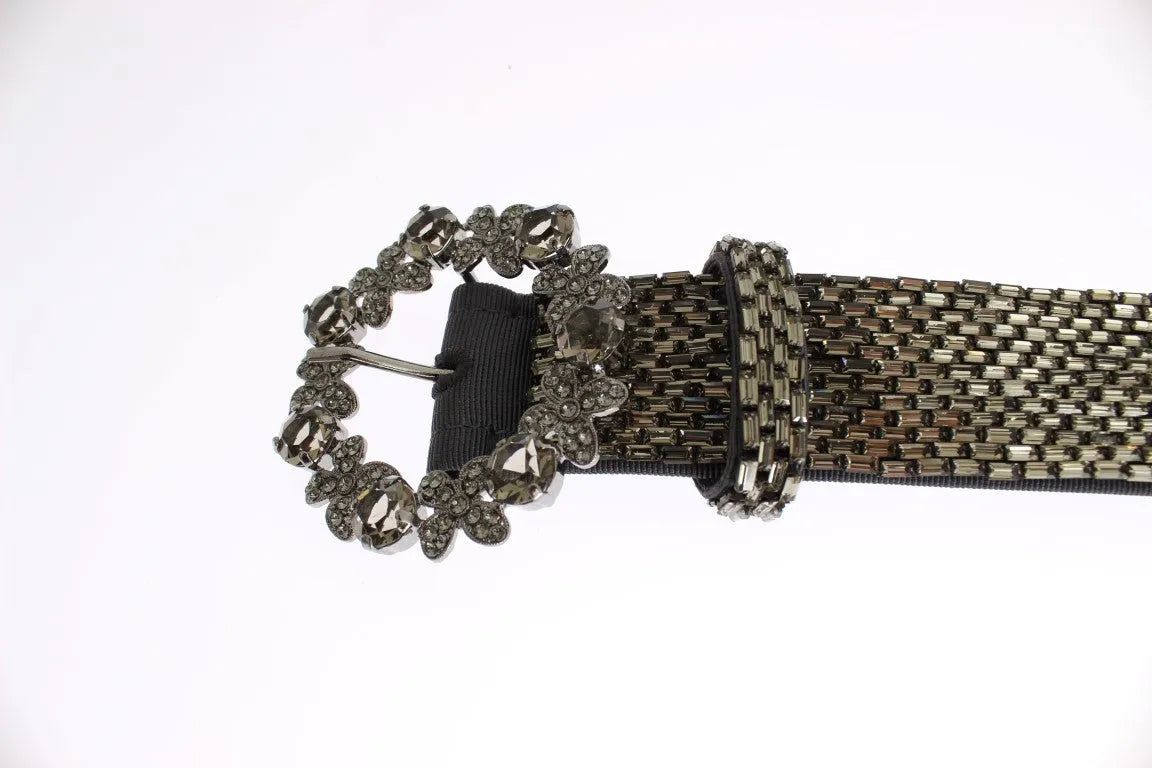Crystal Buckle Sequined Waist Belt-Dolce & Gabbana-LabelTerrace.com