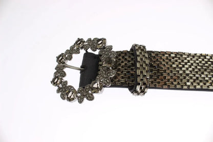 Crystal Buckle Sequined Waist Belt-Dolce & Gabbana-LabelTerrace.com