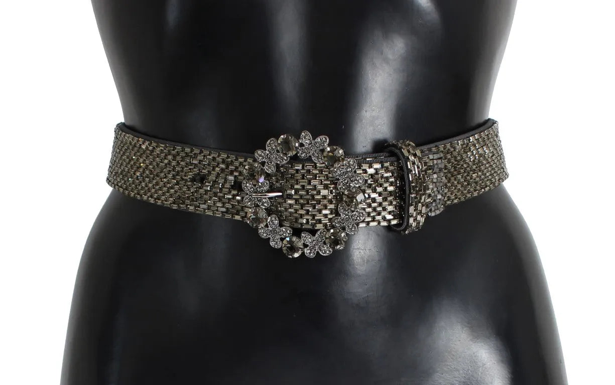 Crystal Buckle Sequined Waist Belt-Dolce & Gabbana-LabelTerrace.com