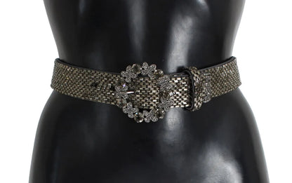 Crystal Buckle Sequined Waist Belt-Dolce & Gabbana-LabelTerrace.com