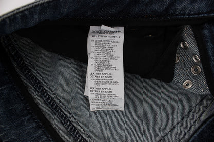 Crystal Roses Heart Embellished Jeans-Dolce & Gabbana-LabelTerrace.com