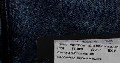 Crystal Roses Heart Embellished Jeans-Dolce & Gabbana-LabelTerrace.com