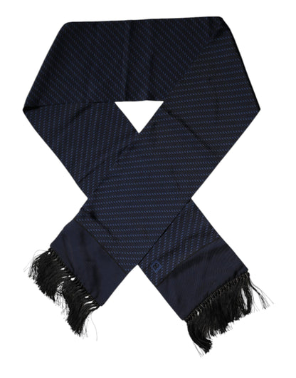 Dark Blue Fantasy Fringes Neck Wrap Scarf