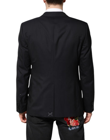 Dark Blue MARTINI Wool Suit 2 Piece Jacket-Dolce & Gabbana-LabelTerrace.com
