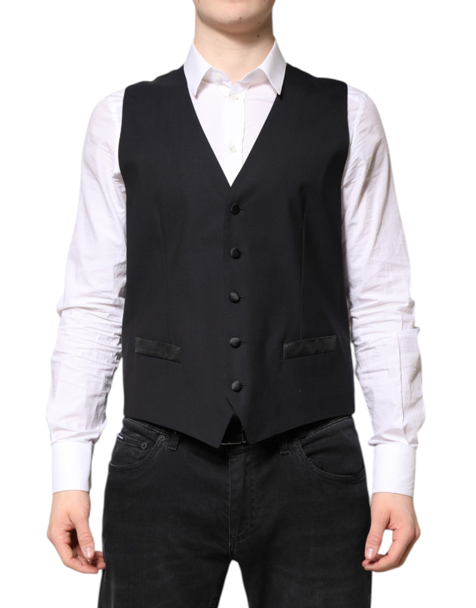 Dark Blue MARTINI Wool Suit 2 Piece Jacket-Dolce & Gabbana-LabelTerrace.com