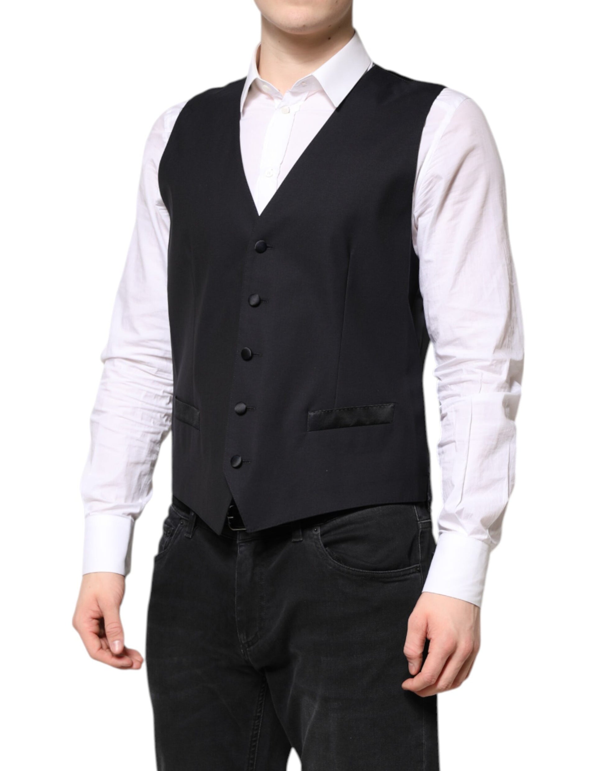 Dark Blue MARTINI Wool Suit 2 Piece Jacket-Dolce & Gabbana-LabelTerrace.com