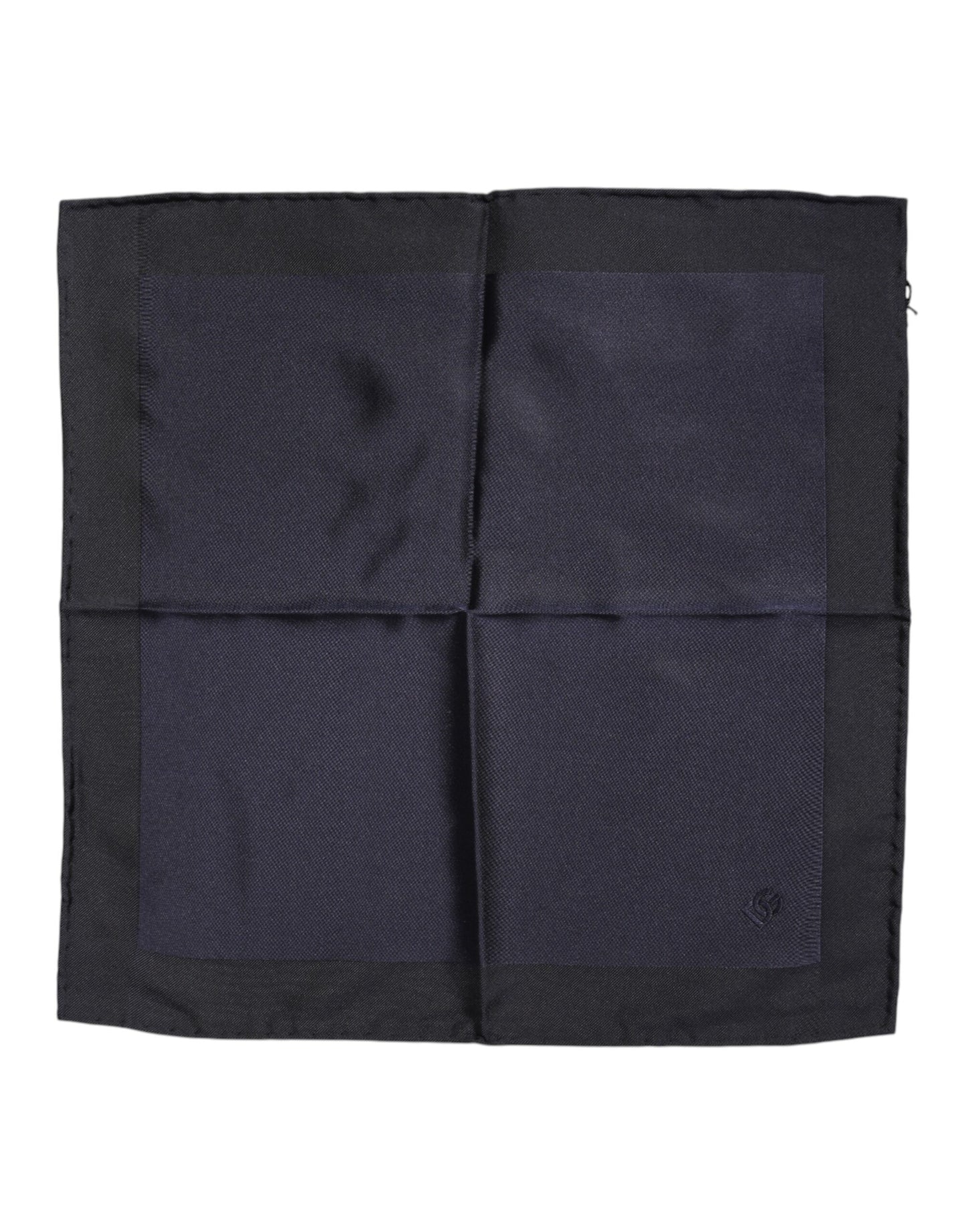 Dark Blue Silk Square Men Foulard Scarf-Dolce & Gabbana-LabelTerrace.com