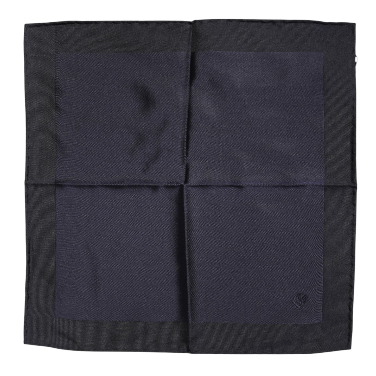 Dark Blue Silk Square Men Foulard Scarf-Dolce & Gabbana-LabelTerrace.com