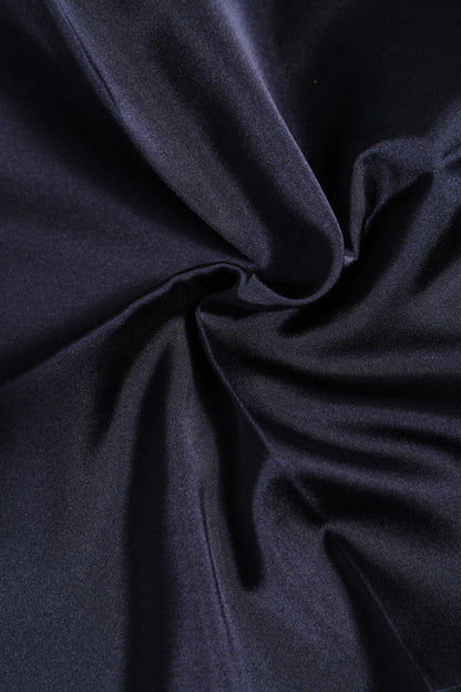 Dark Blue Silk Square Men Foulard Scarf-Dolce & Gabbana-LabelTerrace.com