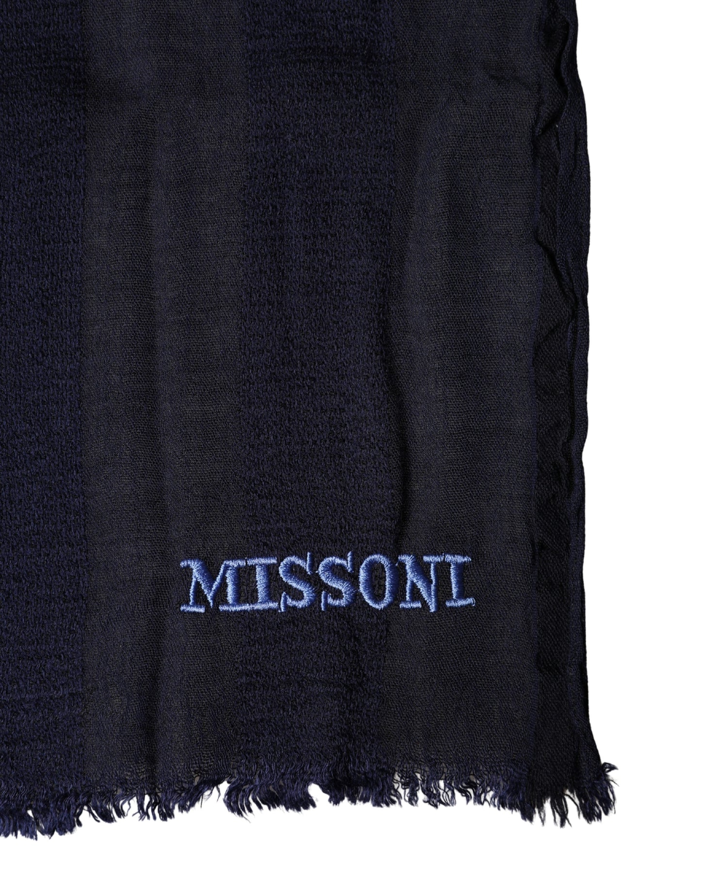 Dark Blue Wool Knit Unisex Wrap Fringe Shawl 170cm x 60cm Scarf