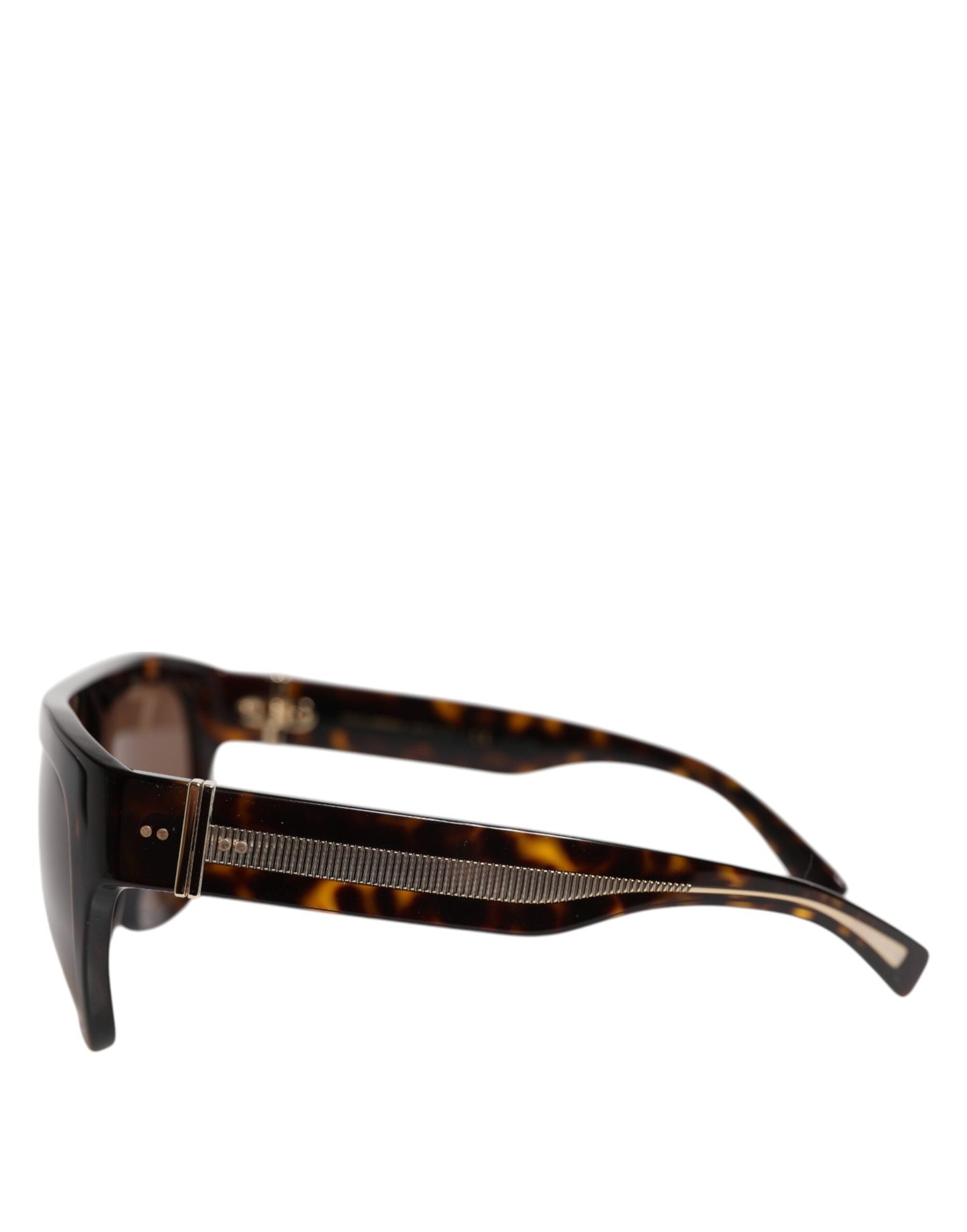 Dark Brown Havana DG4398F Square Frame Eyewear Sunglasses-Dolce & Gabbana-LabelTerrace.com