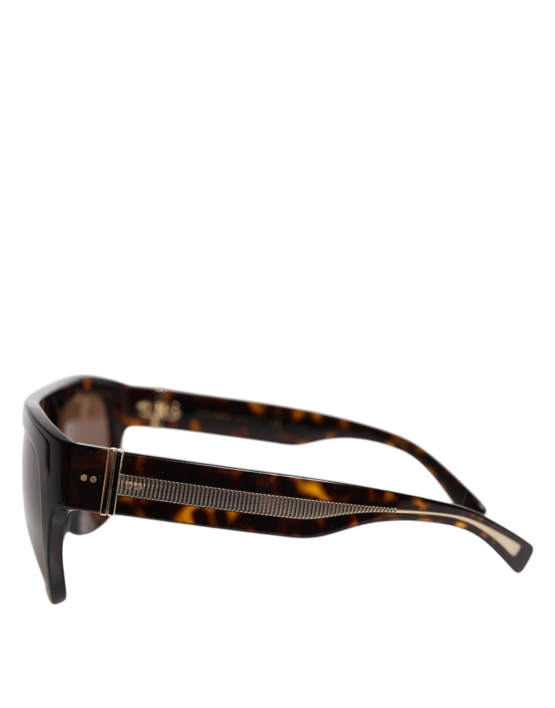 Dark Brown Havana DG4398F Square Frame Eyewear Sunglasses-Dolce & Gabbana-LabelTerrace.com
