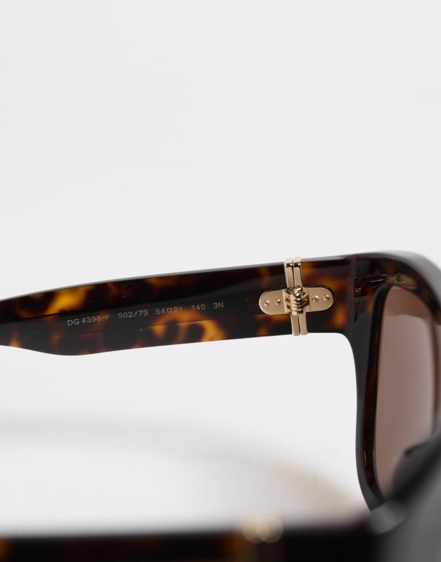 Dark Brown Havana DG4398F Square Frame Eyewear Sunglasses-Dolce & Gabbana-LabelTerrace.com