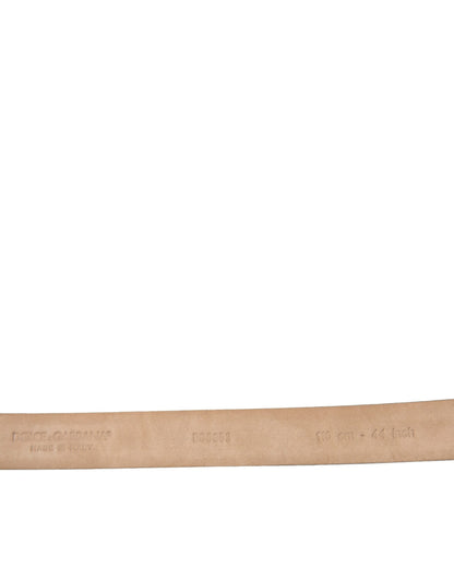 Dark Brown Leather Silver Metal Buckle Belt-Dolce & Gabbana-LabelTerrace.com