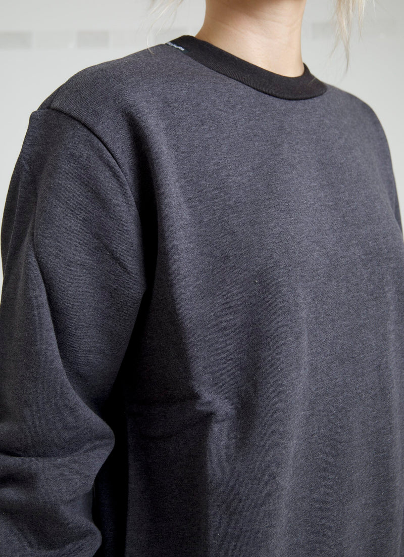 Dark Gray Cotton Crew Neck Pullover Sweater-Dolce & Gabbana-LabelTerrace.com