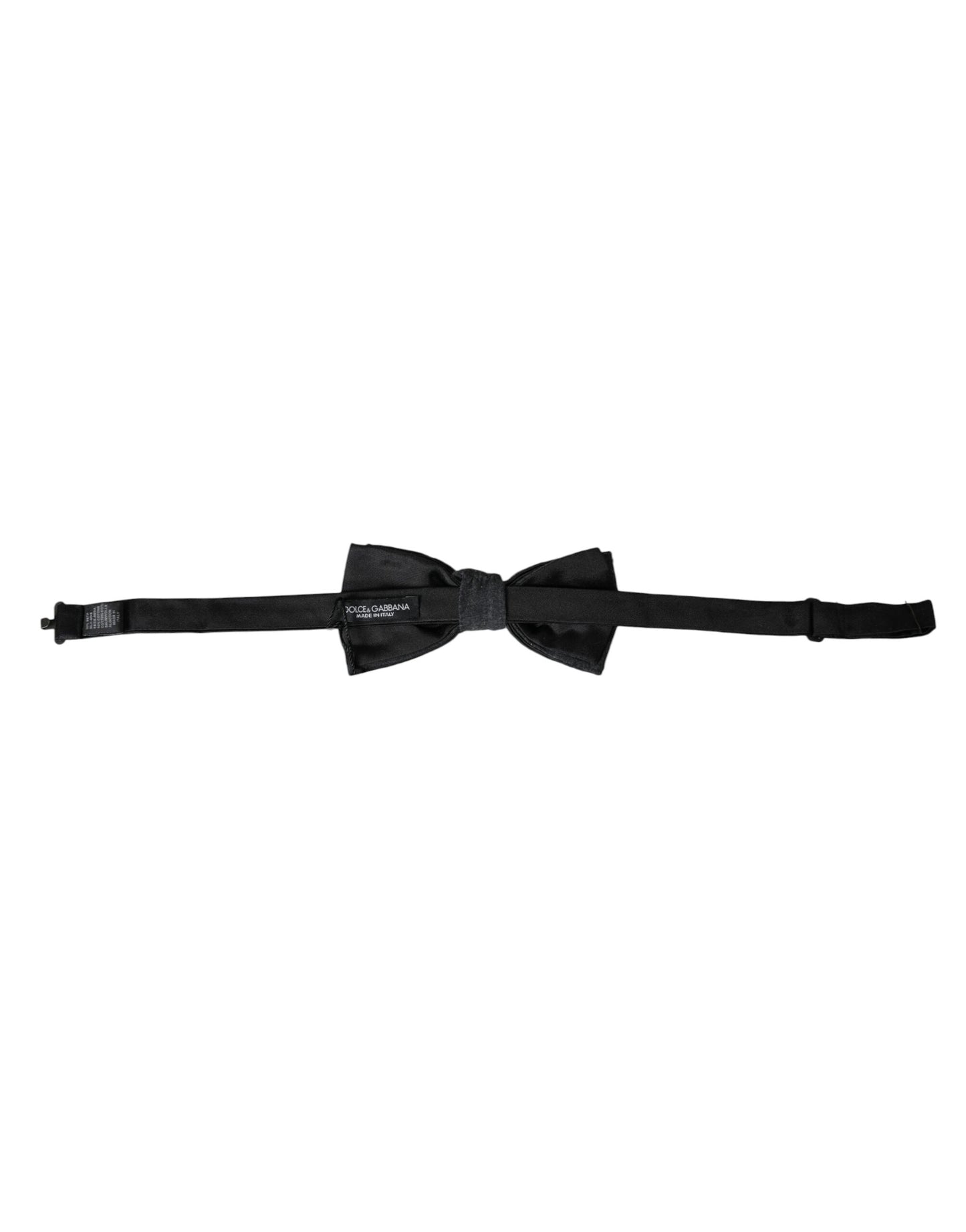 Dark Gray Silk Adjustable Neck Men Bow Tie-Dolce & Gabbana-LabelTerrace.com