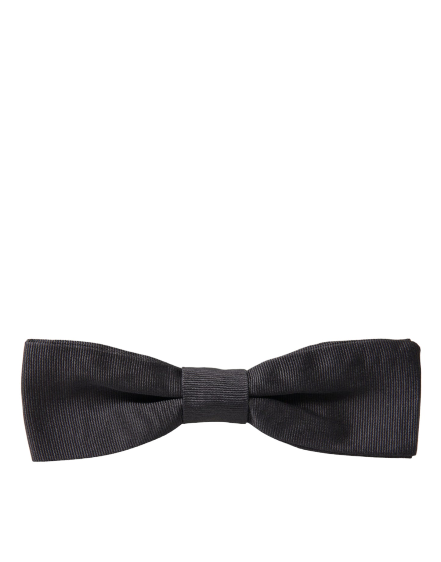 Dark Gray Silk Adjustable Neck Men Papillon Bow Tie-Dolce & Gabbana-LabelTerrace.com