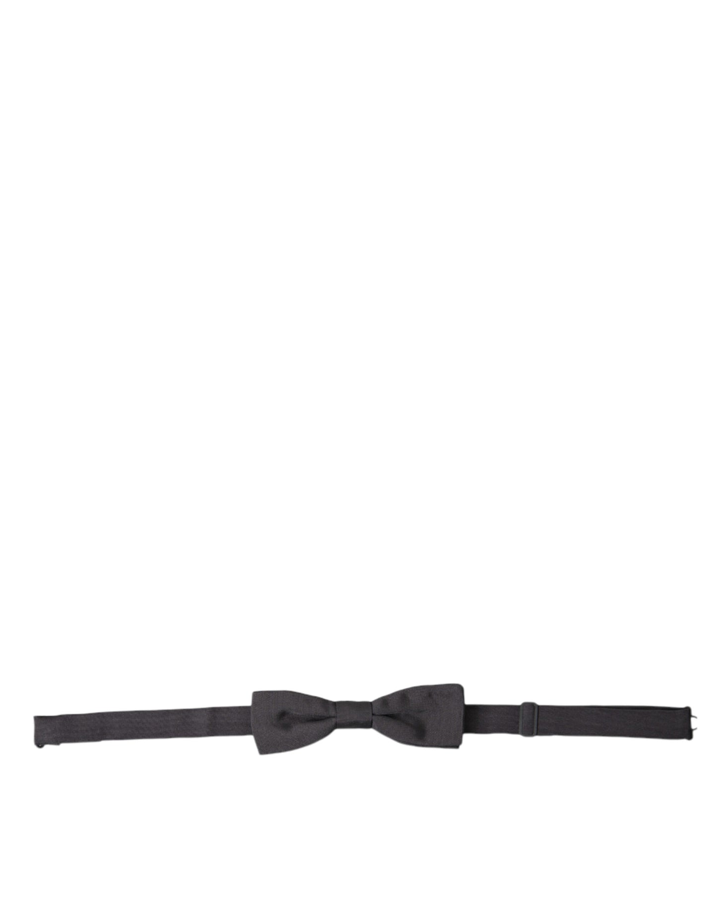 Dark Gray Silk Adjustable Neck Men Papillon Bow Tie-Dolce & Gabbana-LabelTerrace.com