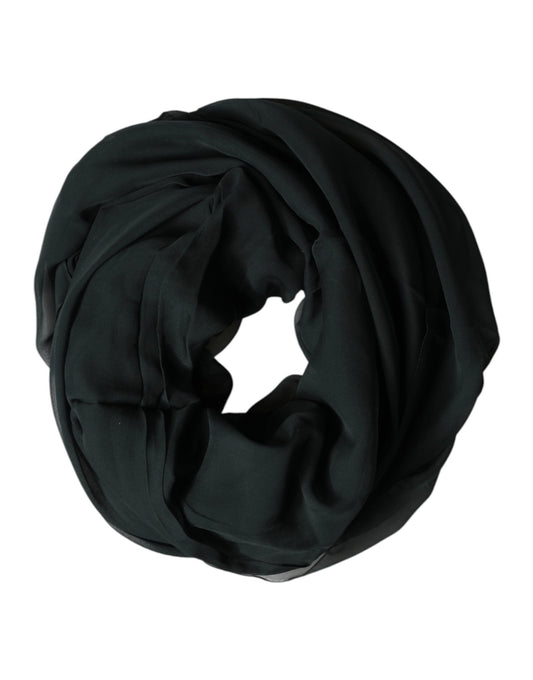Dark Green Stole Silk Neck Wrap Shawl Scarf