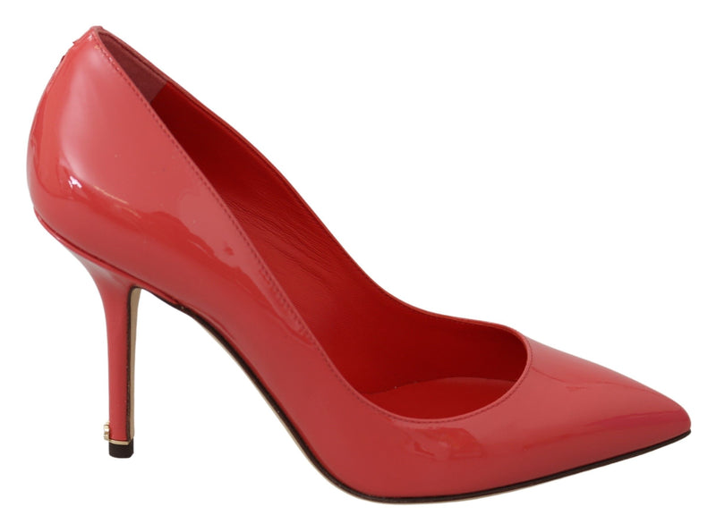 Dark Pink Patent Leather Heels Pumps-Dolce & Gabbana-LabelTerrace.com