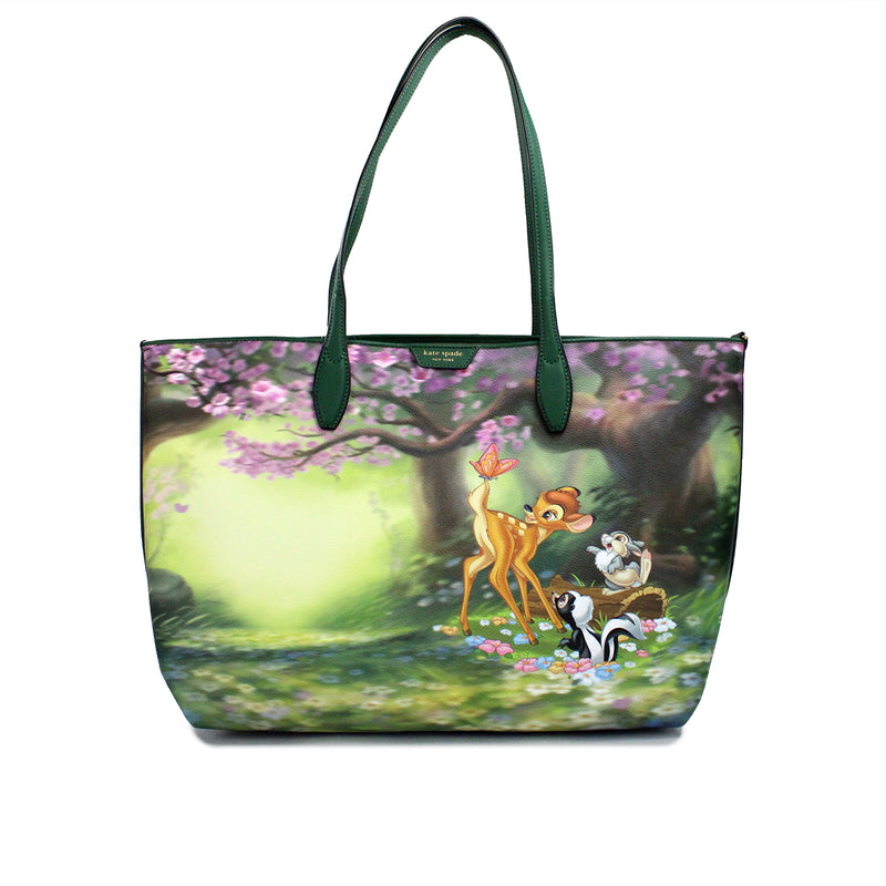 Disney Sutton Bambi Coated Canvas Shoulder Tote Handbag Purse-Kate Spade-LabelTerrace.com