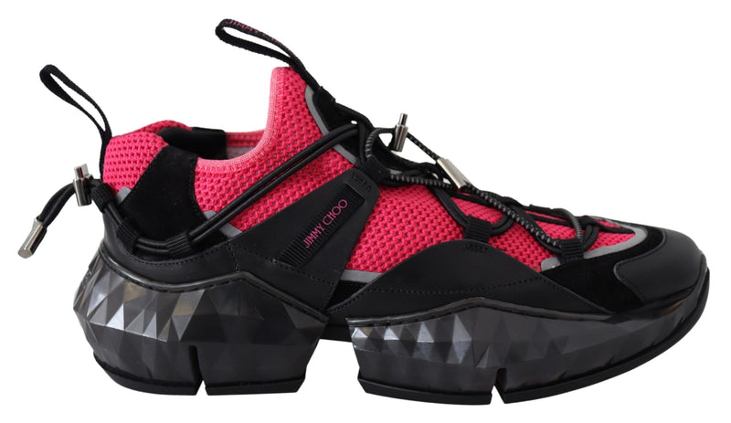 Electric Elegance Leather Mesh Sneakers-Jimmy Choo-LabelTerrace.com