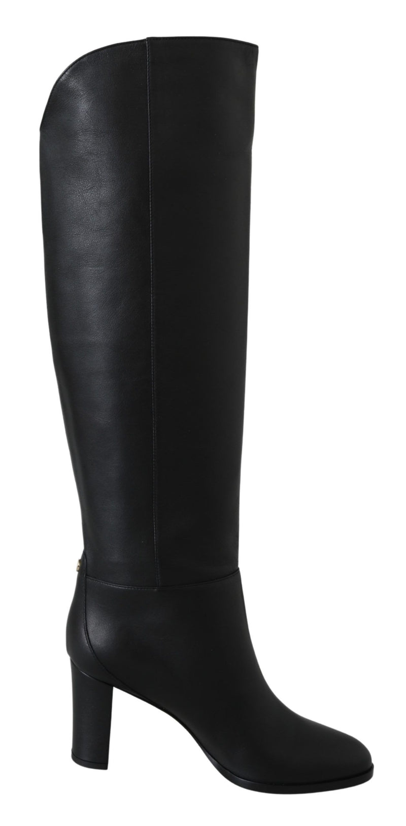 Elegant Black Calf Leather Heeled Boots-Jimmy Choo-LabelTerrace.com