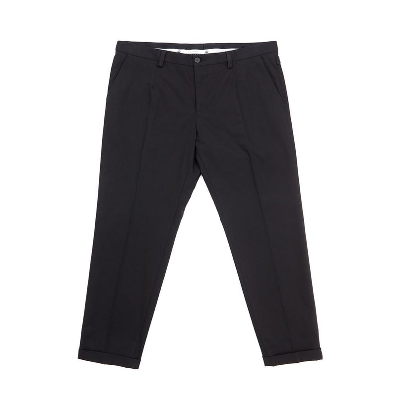 Elegant Black Cotton Pants for Men-Dolce & Gabbana-LabelTerrace.com