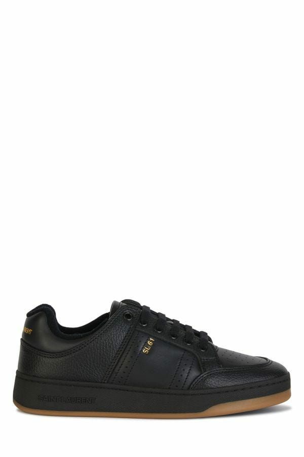 Elegant Black Low-Top Leather Sneakers-Saint Laurent-LabelTerrace.com