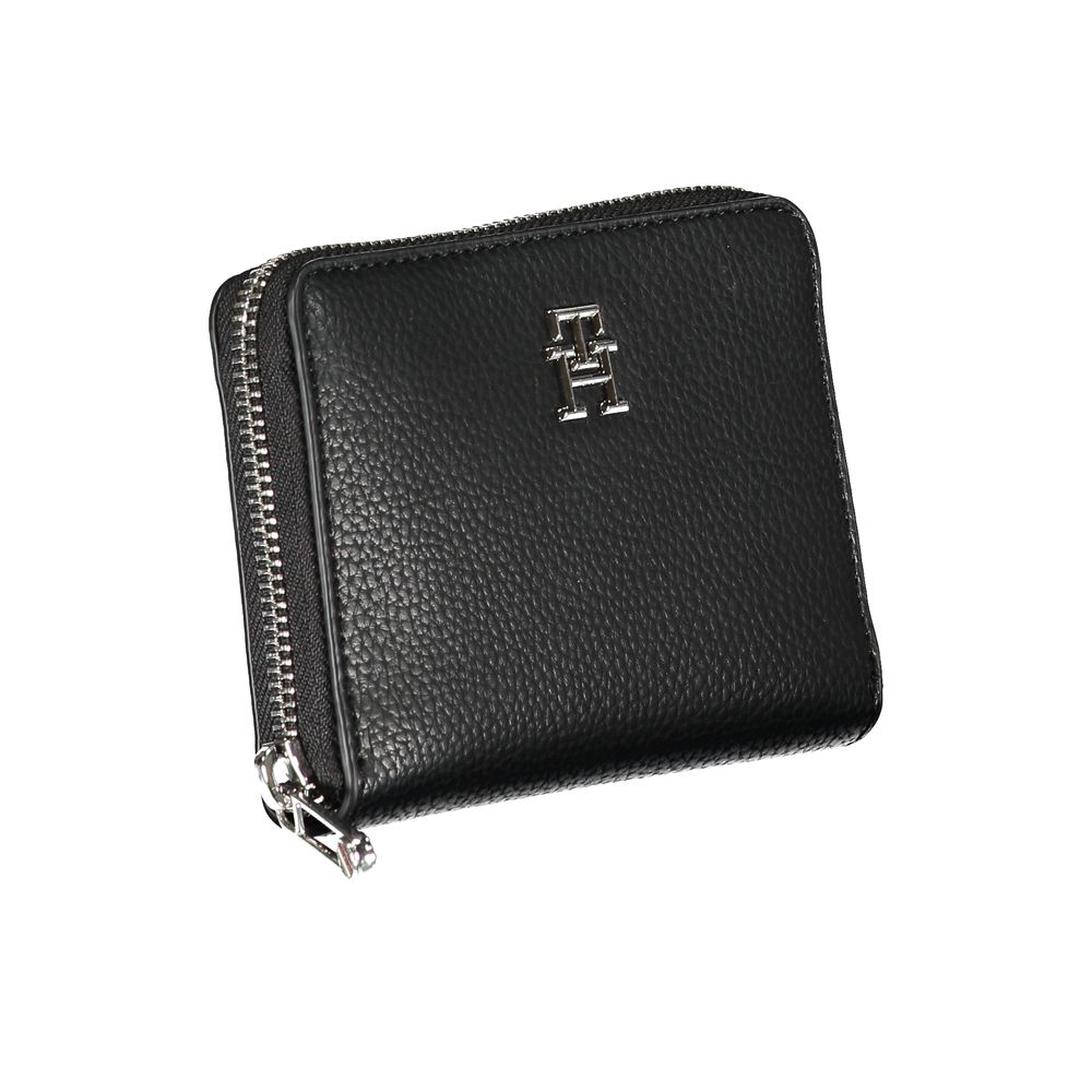 Elegant Black Polyethylene Wallet-Tommy Hilfiger-LabelTerrace.com
