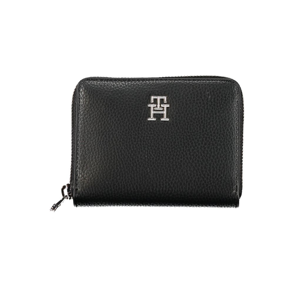 Elegant Black Polyethylene Wallet-Tommy Hilfiger-LabelTerrace.com