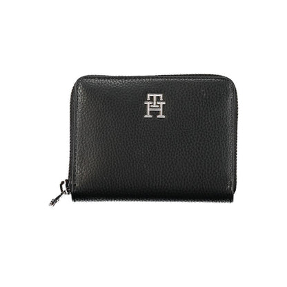 Elegant Black Polyethylene Wallet-Tommy Hilfiger-LabelTerrace.com
