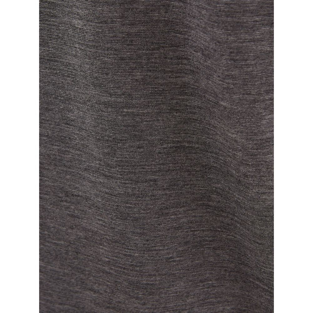 Elegant Gray Woolen Designer T-Shirt-Lardini-LabelTerrace.com