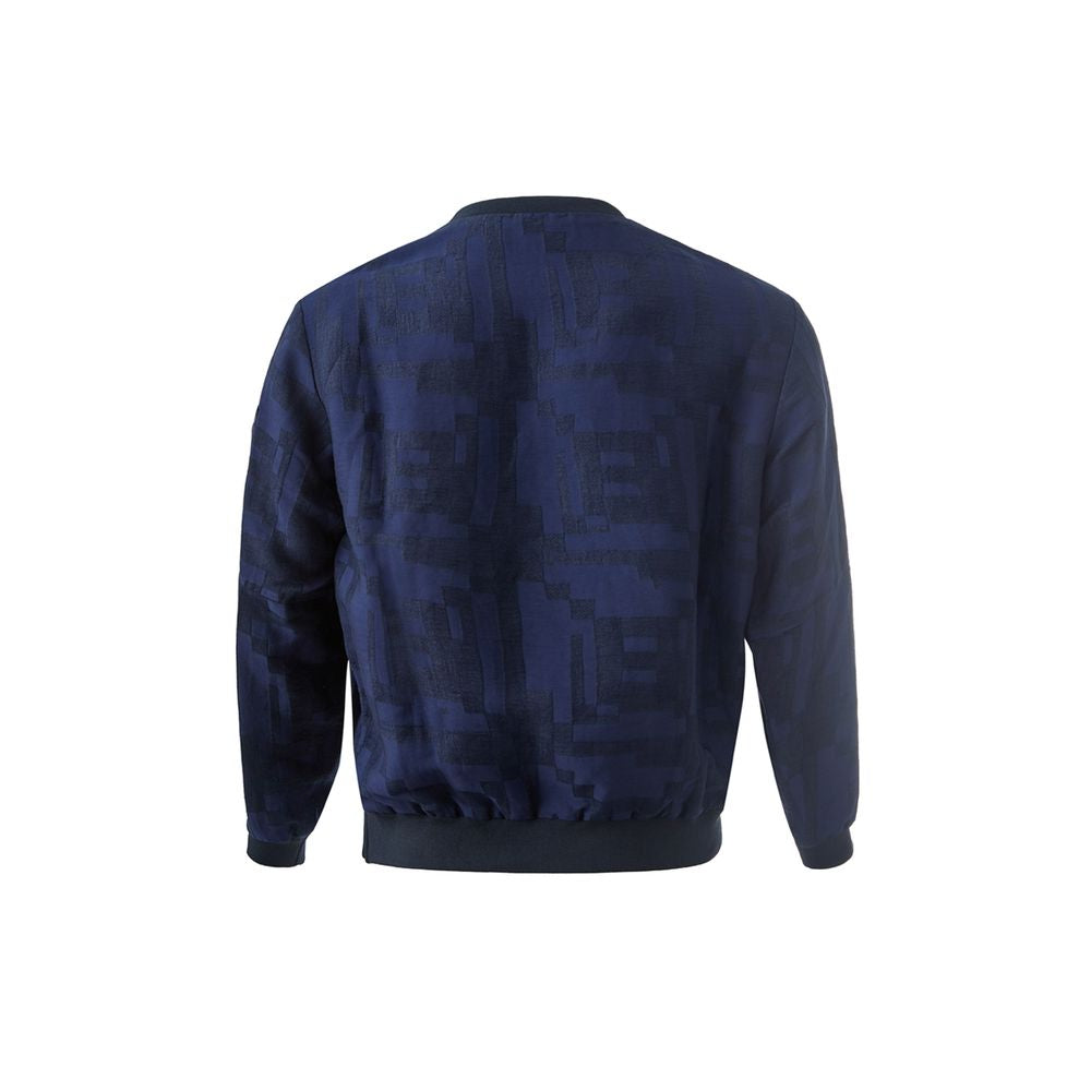 Elegant Linen Blue T-Shirt for Men-Emporio Armani-LabelTerrace.com